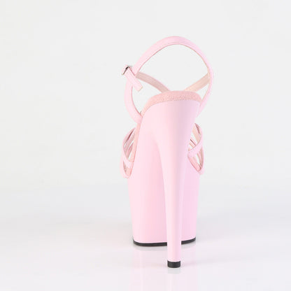 ADORE-713 Pleaser Baby Pink 7 Inch Glamour Platform Shoes