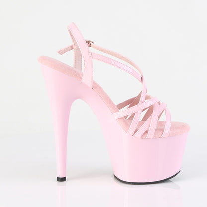 Pleaser ADORE-713 Baby Pink Platform Sandals - 7 Inch Heels