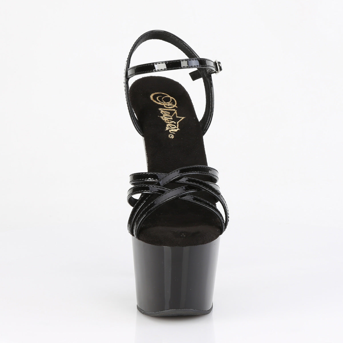 Pleaser ADORE-717 Black Platform Sandals - 7 Inch Heels