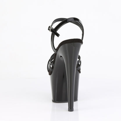 Pleaser ADORE-717 Black Platform Sandals - 7 Inch Heels