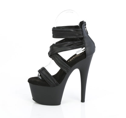 ADORE-720 Pleaser Black 7 Inch Pole Dance Platform Shoes