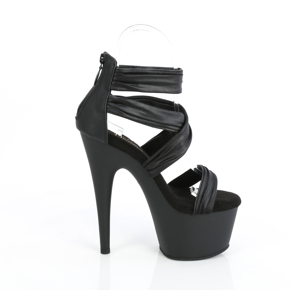 ADORE-720 Pleaser Black 7 Inch Pole Dance Platform Shoes