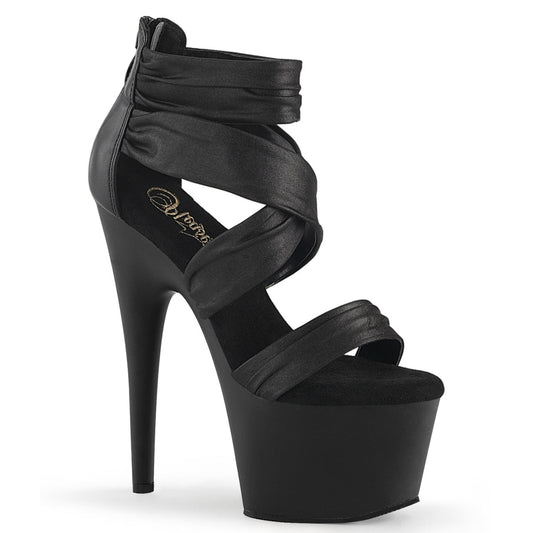 ADORE-720 Pleaser Black 7 Inch Pole Dance Platform Shoes