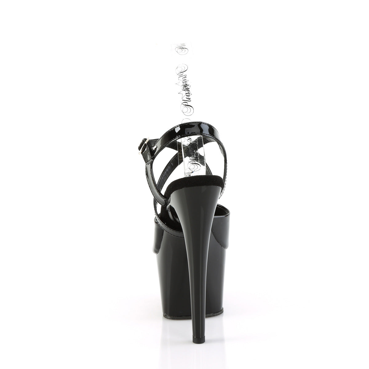 ADORE-724 Pleaser Black Patent Strappy Pole Dancing 7 Inch Heels