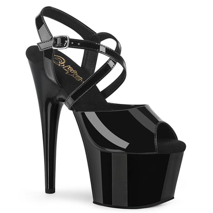 ADORE-724 Pleaser Black 7 Inch Strippers Platform Shoes