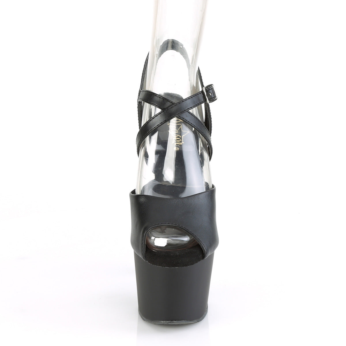 ADORE-724 Pleaser Black 7 Inch Pole Dancer Platform Shoes