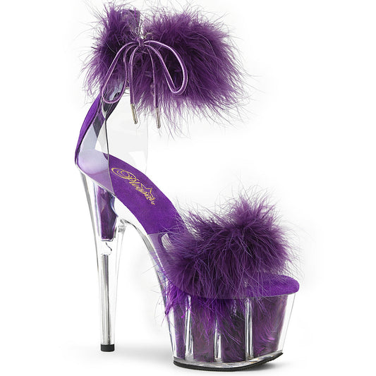 ADORE-724F Pleaser Purple 7 Inch Lap Dance Platform Shoes Clr-Purple Fur M