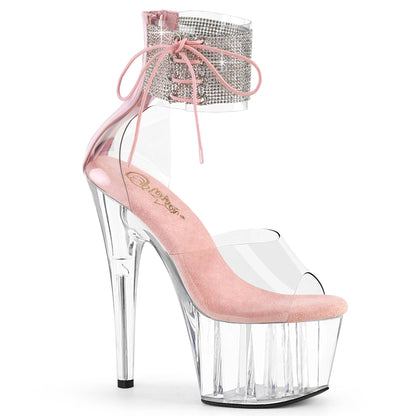 ADORE-724RS Pleaser Baby Pink 7 Inch Exotic Dancer Platform Shoes Clr-B. Pink Clr