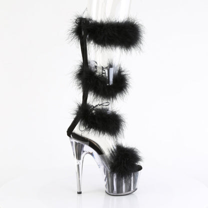ADORE-728F Pleaser Black 7 Inch Strippers Platform Shoes