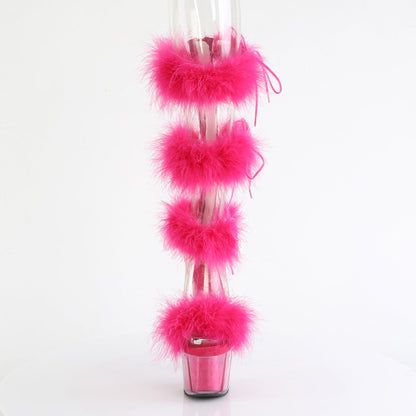 adore 728f pleaser sexy footwear clr h pink fur m
