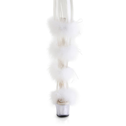 ADORE-728F Pleaser White 7 Inch Sexy Platform Shoes