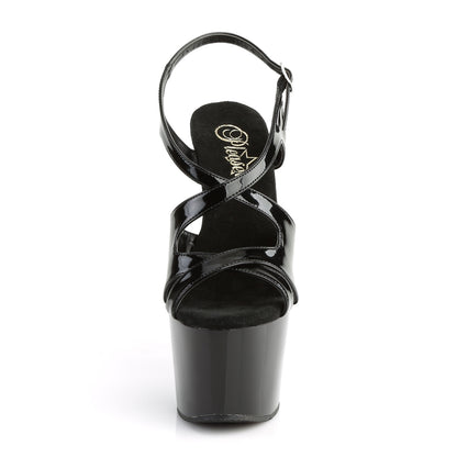 Pleaser ADORE-730 Black Platform Sandals - 7 Inch Heels