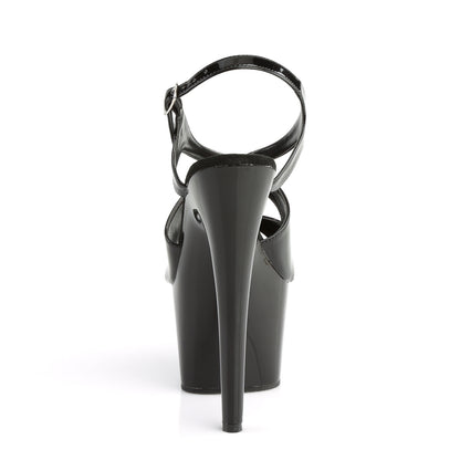 Pleaser ADORE-730 Black Platform Sandals - 7 Inch Heels
