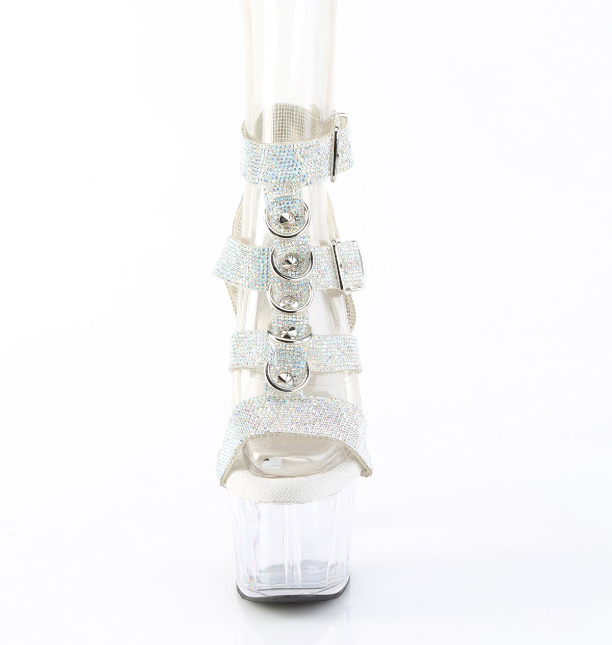 ADORE-756RS Pleaser Silver 7 Inch Pole Dancer Platform Shoes