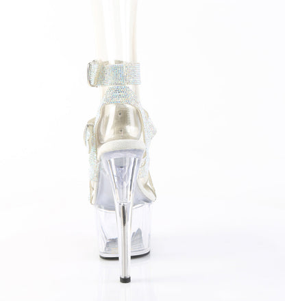 ADORE-756RS Pleaser Silver 7 Inch Pole Dancer Platform Shoes