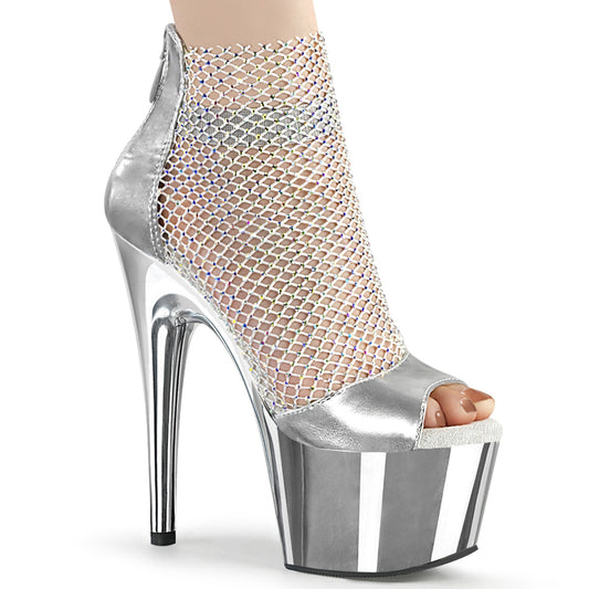 ADORE-765RM Pleaser Silver 7 Inch Dancers Platform Shoes