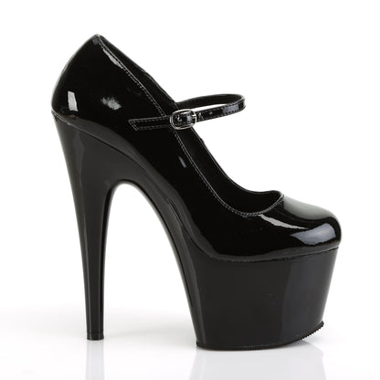 ADORE-787 Pleaser Black 7 Inch Pole Heels Platform Shoes