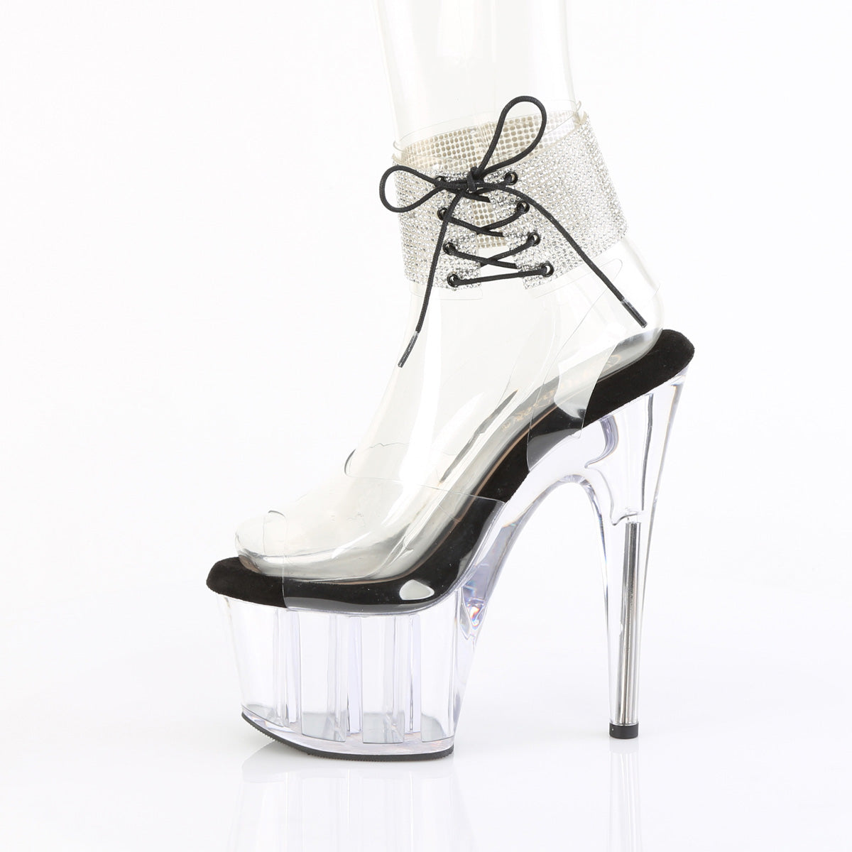ADORE-791-2RS Pleaser Clear 7 Inch Pole Dancer Platform Shoes