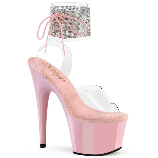 ADORE-791-2RS Pleaser Baby Pink 7 Inch Pole Dancer Platform Shoes Clr B. Pink