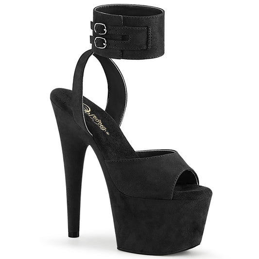 ADORE-791FS Pleaser Black 7 Inch Pole Heels Platform Shoes