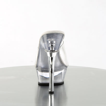 Pleaser ALLURE-601 Clear Platform Sandals - 5 1/2 Inch Heels