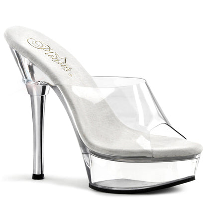 ALLURE-601 Pleaser Clear 5.5 Inch Pole Dancer Platform Shoes Clear