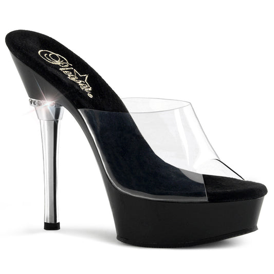 ALLURE-601 Pleaser Clear Black 5.5 Inch Strippers Platform Shoes