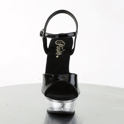 ALLURE-609 5.5" Heel Black and Clear Pole Dancer Shoes