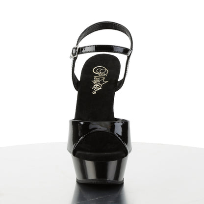 ALLURE-609 Pleaser Black 5.5 Inch Pole Heels Platform Shoes