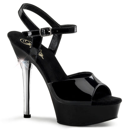ALLURE-609 Pleaser Black 5.5 Inch Pole Heels Platform Shoes
