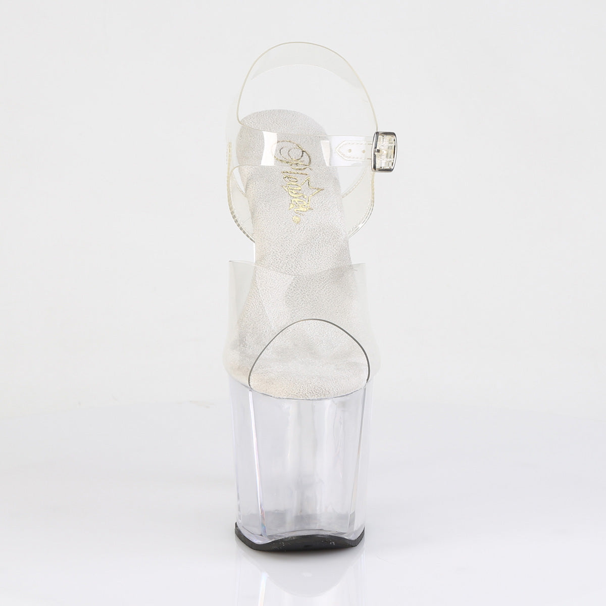 AMAZE-808 Pleaser Clear 8 Inch Pole Dancer Platform Shoes