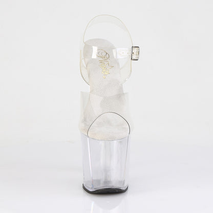 AMAZE-808 Pleaser Clear 8 Inch Pole Dancer Platform Shoes