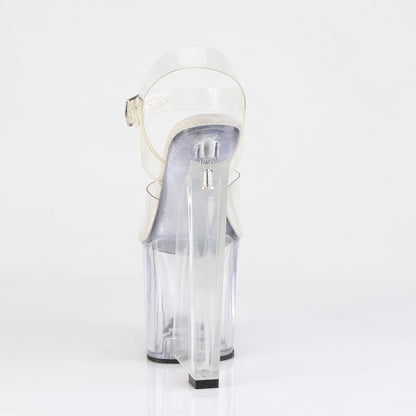 AMAZE-808 Pleaser Clear 8 Inch Pole Dancer Platform Shoes