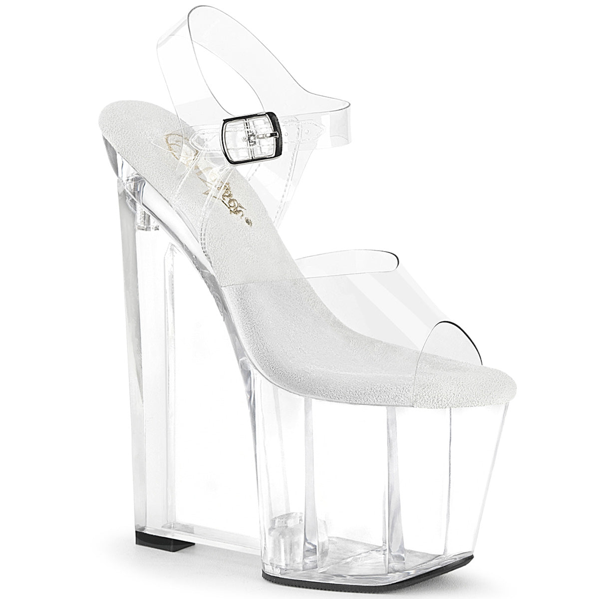 AMAZE-808 Pleaser Clear 8 Inch Pole Dancer Platform Shoes