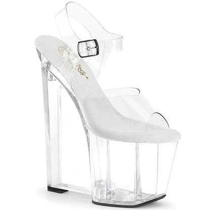 AMAZE-808 Pleaser Clear 8 Inch Pole Dancer Platform Shoes
