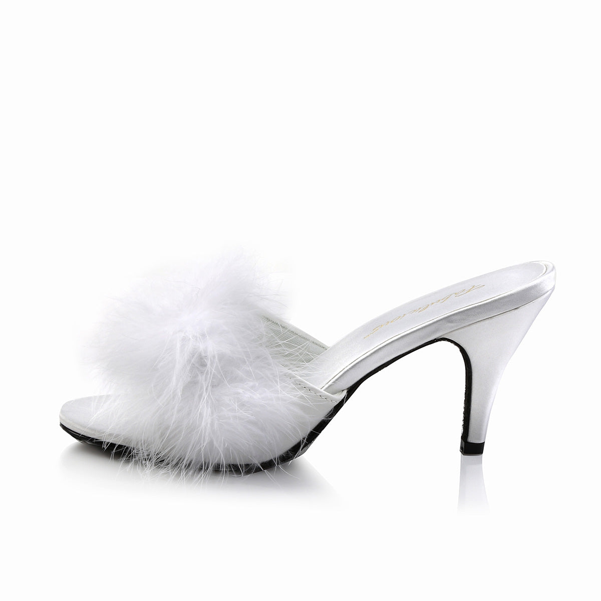 AMOUR-03 Fabulicious 3 Inch Heel White Faux Fur Sexy Shoes