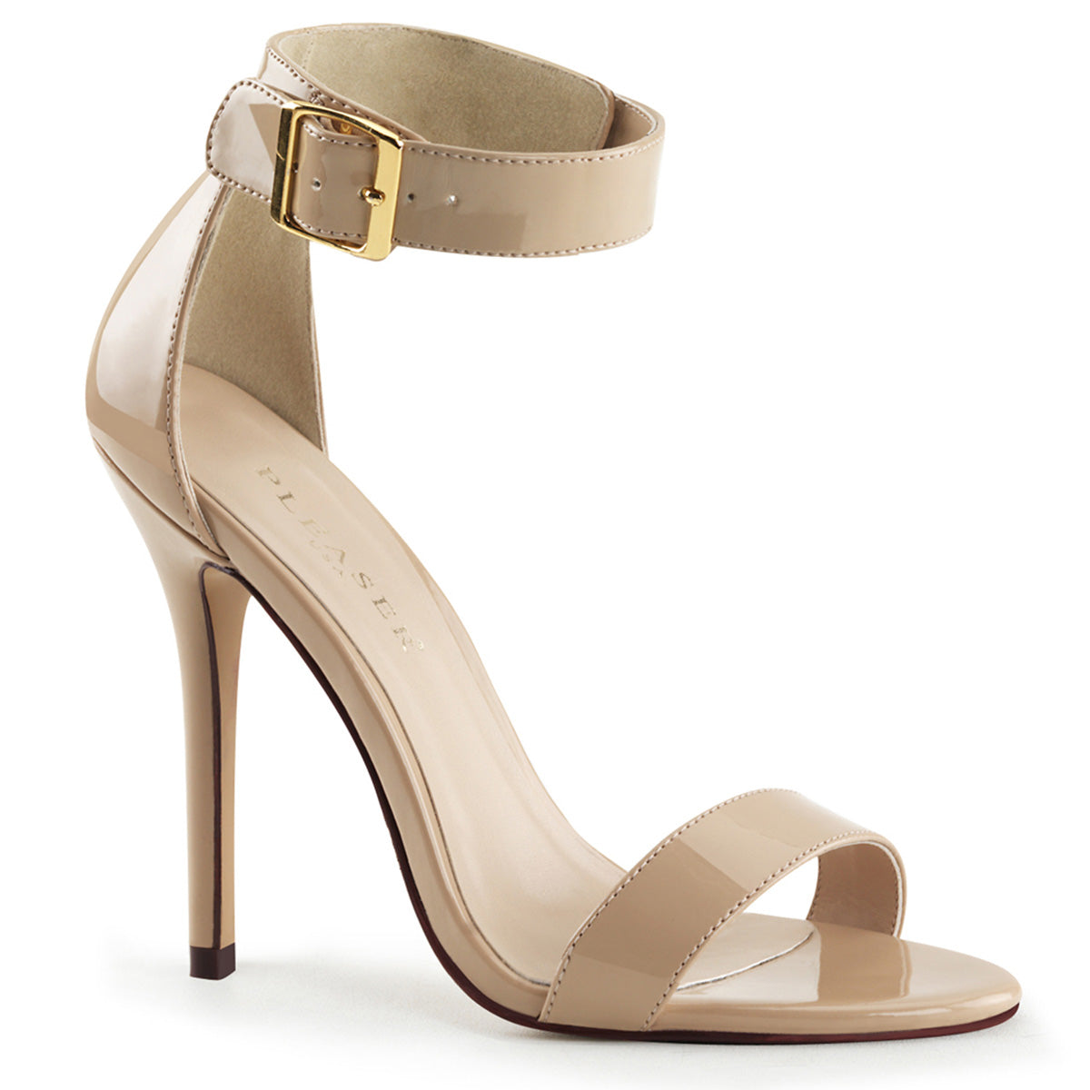AMUSE-10 Pleaser Cream 5 Inch Elegant Bedroom Heels Cream Patent