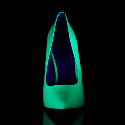 AMUSE-20 Pleaser Neon Green 5 Inch Dominant Fetish Shoes