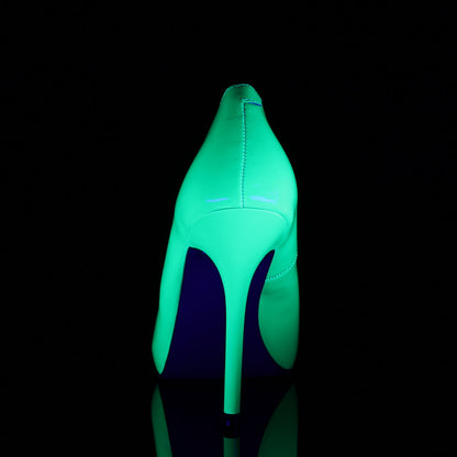 AMUSE-20 Pleaser Neon Green 5 Inch Dominant Fetish Shoes