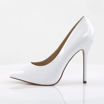 AMUSE-20 Pleaser White 5 Inch Provocative Single Sole Shoes