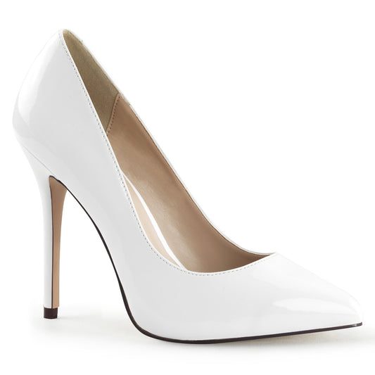 AMUSE-20 Pleaser White 5 Inch Provocative Single Sole Shoes