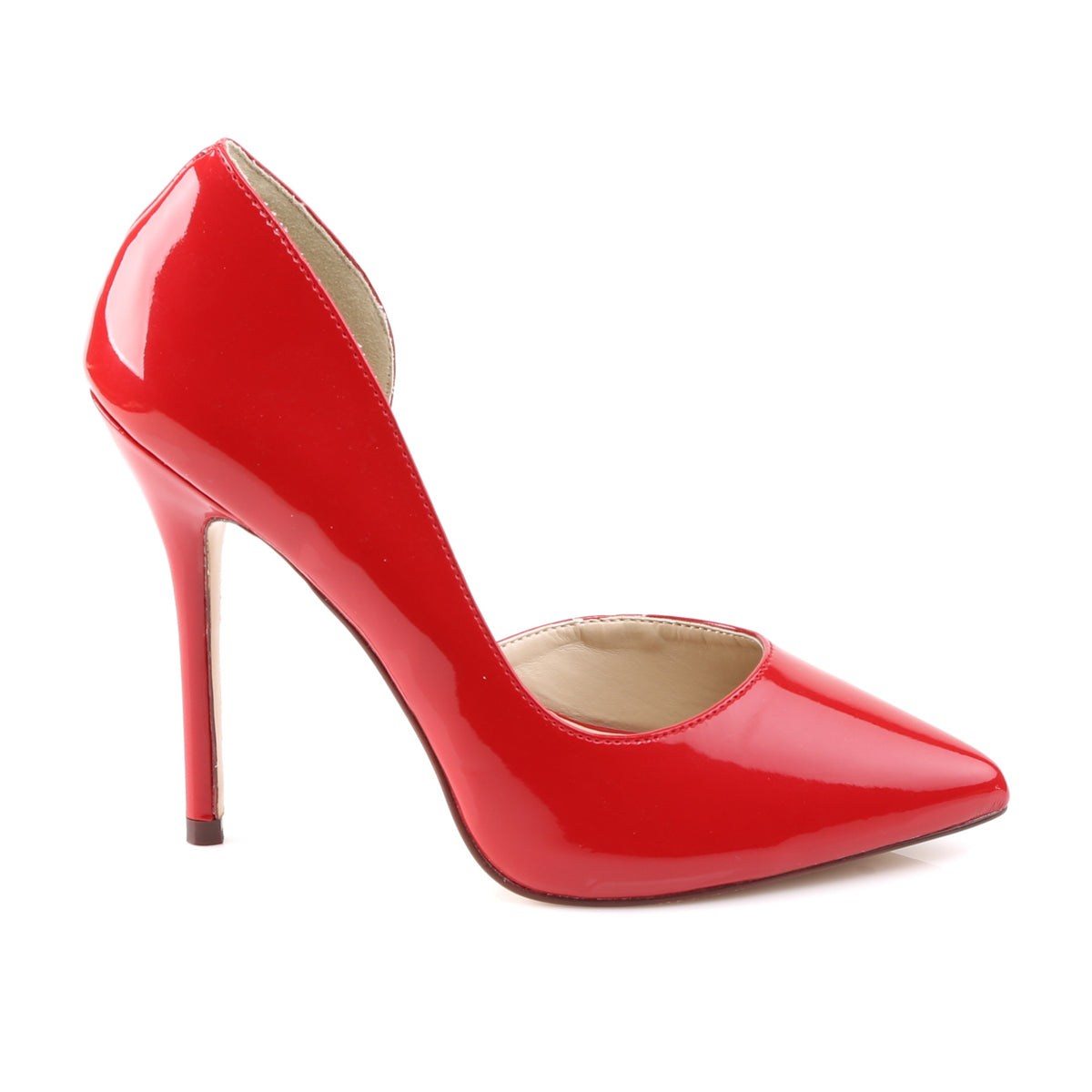 AMUSE-22 Pleaser Red 5 Inch Teasing Single Sole Shoes