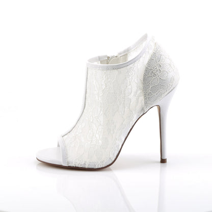 AMUSE-56 Fabulicious Ivory Lace 5 Inch Bedroom Shoes