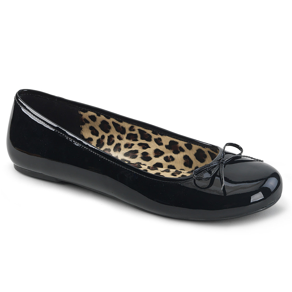 ANNA-01 Pleaser Pink Label Black Large Sizes Fetish Heels Blk Pat
