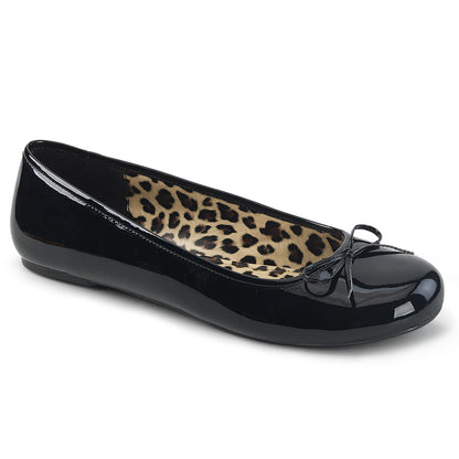 ANNA-01 Pleaser Pink Label Black Large Sizes Fetish Heels Blk Pat