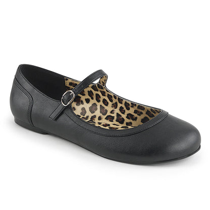 ANNA-02 Pleaser Pink Label Black Large Sizes Fetish Footwear Blk Faux Leather