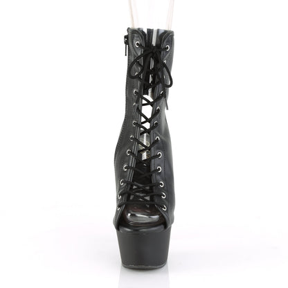 aspire 1016 sexy lace up ankle boots with peep toes and open heel backs