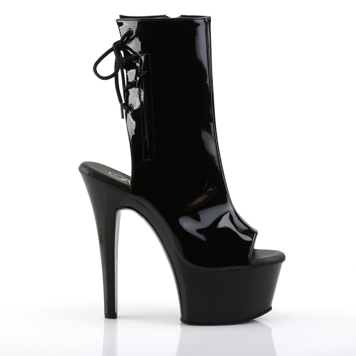 ASPIRE-1018 Pleaser Black 6 Inch Sultry Ankle Boots