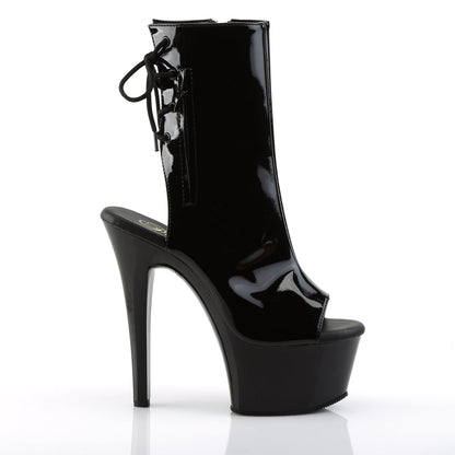ASPIRE-1018 Pleaser Black 6 Inch Sultry Ankle Boots