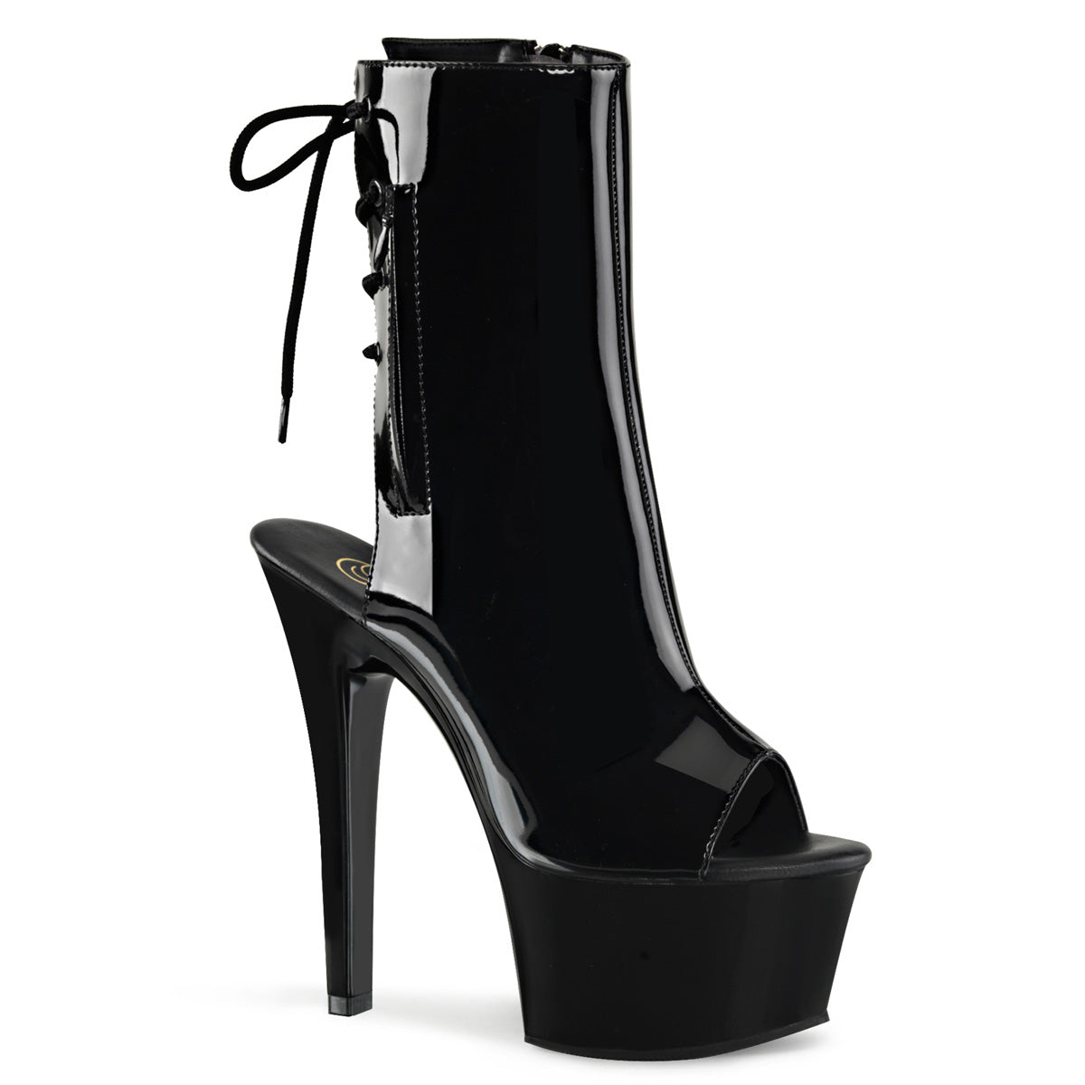 ASPIRE-1018 Pleaser Black 6 Inch Sultry Ankle Boots
